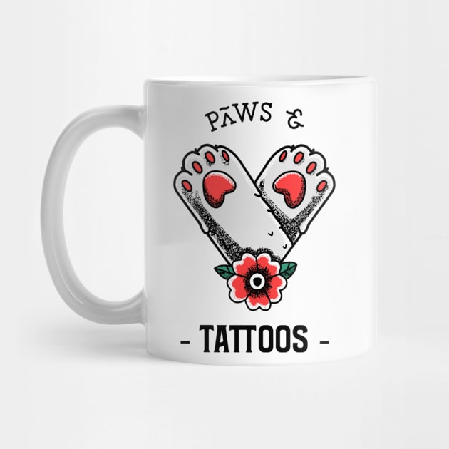 Paws and Tattoos White by SybaDesign